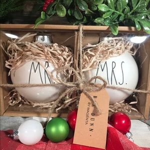 Large Mr. & Mrs. Rae Dunn Ornaments